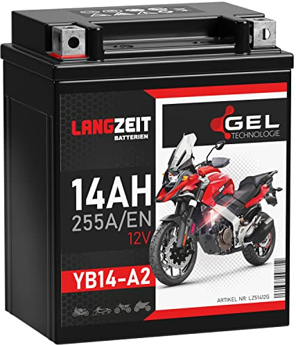 LANGZEIT YB14-A2 batteria moto 12V 14Ah GEL YB14-B2 51412 YB14A-A1 FB14-A2