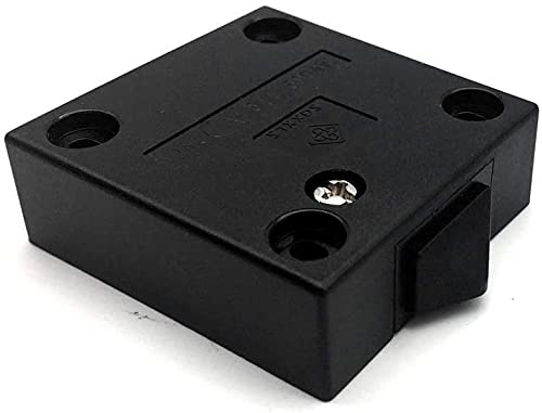 Interruptor de botón para puertas de cocina, armario, botón pulsador para luces LED normalmente cerrado 250 V 2 A, color negro