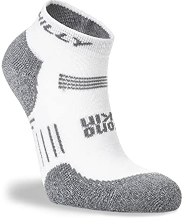 Hilly Unisex Supreme - Quarter Max Cushioning, Running Sock, White/Grey Marl, M UK