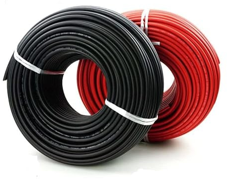 Solar Panel PV Cable DC Rated Black 4mm²/6mm² - Quality Wire by LukAro (5 meters, 6mm² Black)