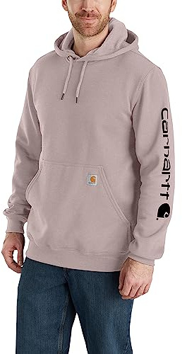 Carhartt Felpa da Uomo, vestibilità comoda e grafica, con maniche logate, Viola, M