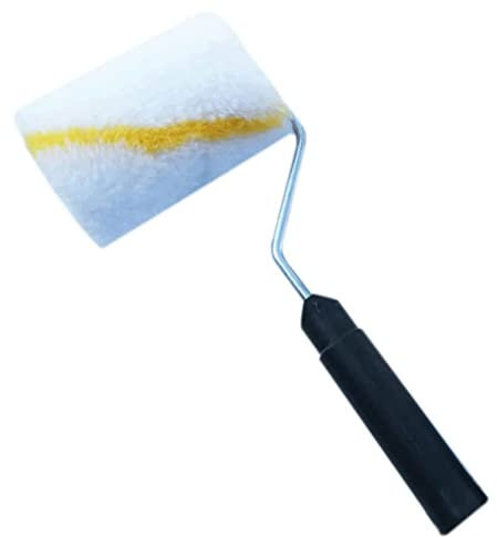 Rulli per verniciare Roller Frame Mini rullo in fibra professionale da 4 pollici per pittura con manico in plastica Rullo per pittura Fai da te per dipingere il soffitto della parete della casa comodo