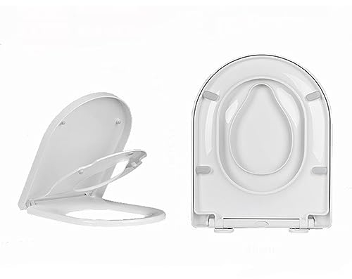 Flipped Warmth Toilettendeckel Mit Kindersitz, WC Sitz Klodeckel Mit Absenkautomatik, Klobrille Mit Schnellverschluss, WC Sitz Family,D Form Weiß Toilettensitz Mit Kinder,W