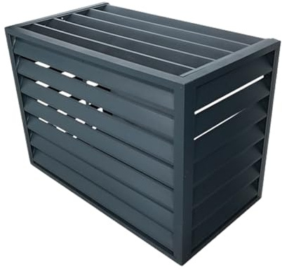 Air Conditioner Fence Aluminum Alloy 4 Panels 39''L x 20''W*27''H Privacy Screens Covers Panels for Outside Outdoor Trash Can Pool Equipment Enclosure Panels (Color : Grey, Size : 110 * 60 * 80cm)