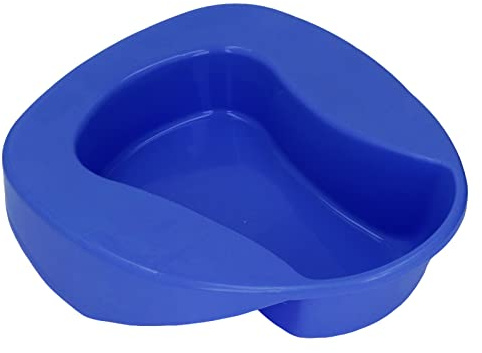 Konturierte Bettpfanne für ältere Schwangere Frauen, Bettpfanne aus Robustem Kunststoff für Langlebigkeit, Kraftsparende Bettpfanne Zum Stillen für Komfort (Navy blau)