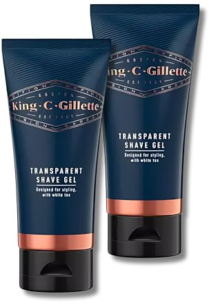 King C. Transparent Shave Gel 150ml, Pack of 2 – Achieve Precision and Control with This Clear, Hydrating Shave Gel for a Smooth, Comfortable Shaving Experience Every Time
