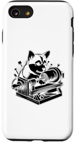 Coque pour iPhone SE (2020) / 7 / 8 Tour pour chien Tournage du bois