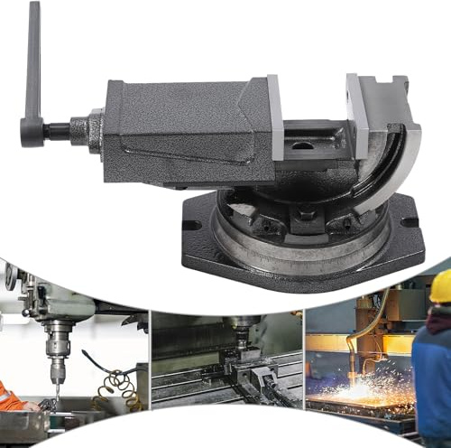 Tischschraubstock, Kippbarer Drehschraubstock 100mm, Kippbar Schwenkbar Drehbar, Kippbar und 360° Schwenkbar PräZisions Schraubstock