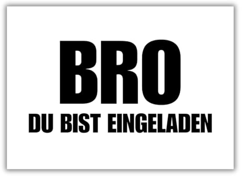celebr8te 12x lässige Geburtstagseinladungen - BRO DU BIST EINGELADEN - Einladungskarten für Kindergeburtstag Jungen - Teenager Party Einladungskarten inkl. Messenger Bild & Urlaubsgutschein