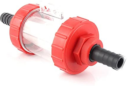 Rückschlagventil-Filtersieb, Schlauchfilter, 3/4(19 mm) 1(24 mm) Kolbenpumpen-Schlauchleitungsfilter Wasserstrahler-Bewässerungssprüher Absorptionsfilter Aquarium Transparentes Sieb(19mm Hose Filter
