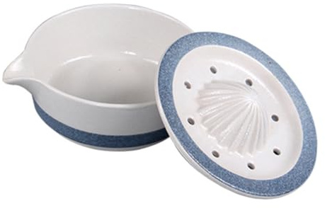 INOOMP Presse Agrumes Manuel Céramique avec Motif Flocons de Ergonomique pour Jus de Fruits Accessoire de Cuisine Compact pour Usage Quotidien