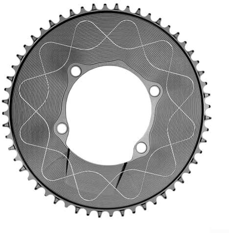 Pumixiy Schmale, breite Rennrad, einzelnes geschlossenes Kettenblatt, BCD110 mm, 4 Schrauben, 3 mm Offset, Aluminiumlegierung, für R7000-R9200 Serie (54T)