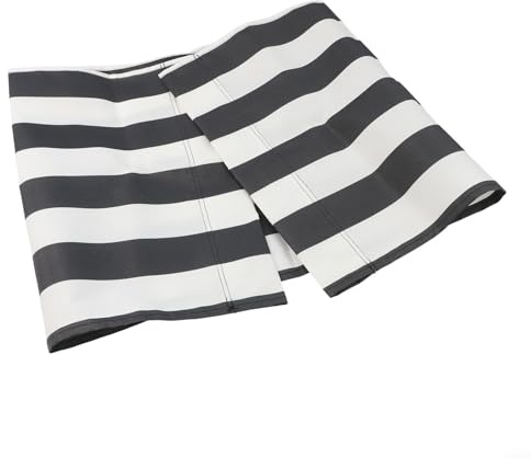 Strandliege, Ersatztuch, 120 x 45 cm, Polyester, Stuhlbezug, schwarz-weiß, doppelseitig, Segeltuch, Liegestuhl-Stoff (1 Stück)