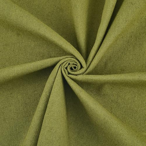 CABODYALS 150cm Breiter Dunkelolivgrüner Leinen Baumwoll Canvas Stoff (Meterware) – Ideal Zum Quilten Polstern Sticken Nähen Handarbeiten Kleidung Malen Heimdeko Und Für Kunsthandwerk