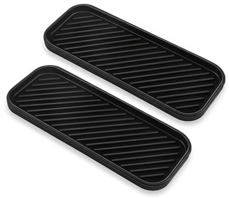 Bakmatta i silikon set om 2 42 x 29,5 cm grå – återanvändbar återanvändbar bakfolie non-stick-belagd BPA-fri – värmebeständigt bakunderlägg för ugn makroner bröd – diskmaskinssäker silikonmatta
