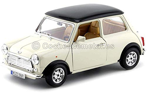 Bburago 1:18 Mini Cooper 1969 Cream W/Black ROOF Auto Modellin, Erwachsene (unisex)