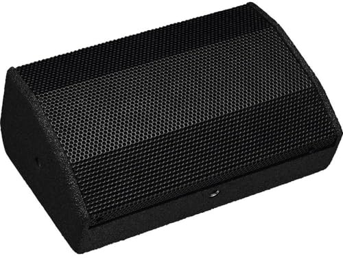 IMG STAGELINE FLAT-M100 Aktive PA-Bühnenmonitorbox, Monitor Box mit 100 Watt Leistung in Schwarz