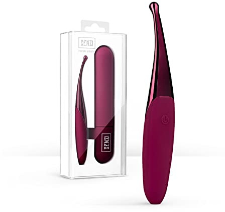 SENZI PinPoint Vibrador, PinPoint Estímulo, Con 12 Modos de Vibración Diferentes y Fuertes, Impermeable, Recargable, Vibrador Clítoris, Rosa Oscuro, Estandar