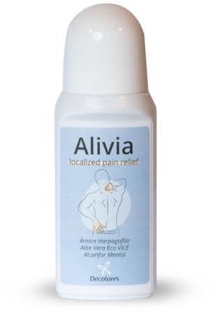 Decolores - Roll On Alivia Dolor Muscular - 60 ml - Ayuda a Eliminar Hematomas - Aivio del Dolor Inmediato - Reduce la Hinchazón - Sensación Refrescante y Rápida Absorción - Fácil de Usar y Aplicar