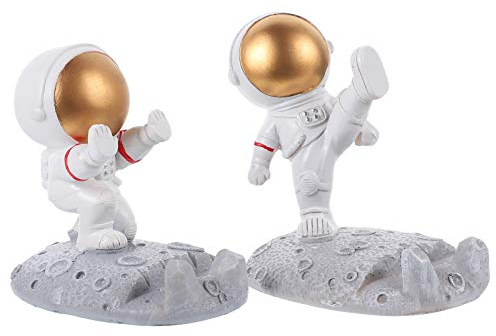 Amosfun Astronauten Tischdekoration 10Cm Harz Skulptur Weltraum Thema Party Geburtstag Foto Requisiten Kinder Spielzeug Ornament