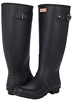 Hunter Original Tall Wide Boot, Black, 5 UK