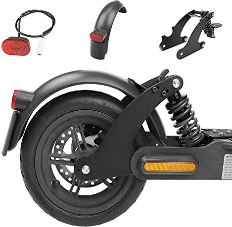 通用 Fututech Hinterradaufhängung für Elektroroller Xiaomi M365 1S Essential Lite Stoßdämpfer Schutzblech Rücklicht Zubehör Roller Modifikation (Schwarz für M365 1S EL)