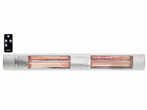 Semptec Urban Survival Technology Terrassenstrahler: IR-Außen-Heizstrahler, Goldröhre, 3.000 W, IP65, Fernbedienung, Silber (Balkon-Heizstrahler, Infrarot Goldröhre, Terassenheizung)