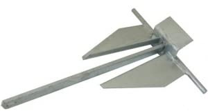 PONTTOR Danforth Ancla de acero galvanizado para barco, yate, barco inflable, kayak, bote de remos, 6 kg
