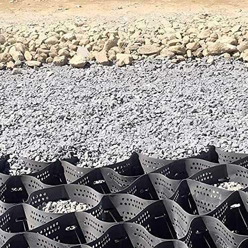Oupai Stabilisateur Gravier Grille moulue, grilles de Grille de Gravier de Pois/Maille for l'allée extérieure des allées de passages de département, 5 cm de Haut de la Pente de Sol Anti-déformation