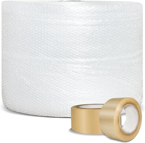 Rouleau de papier bulle 50 cm x 100 m + 2 Ruban Adhésif 48 mm x 66 m | Déménagement, Expédition, Emballage, Protection