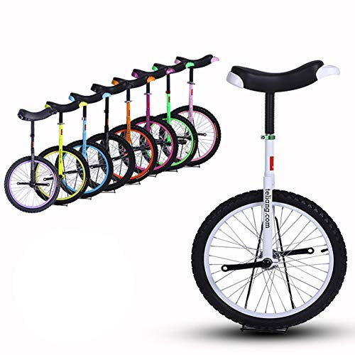 LoJax Trainer-Einrad für Kinder/Erwachsene, 16-Zoll-Rad-Einrad für Kinder/Jungen/Mädchen, robuster Stahlrahmen und Leichtmetallrad, bestes Geburtstagsgeschenk, 8 Farben optional (weißes 16-Zoll-Rad)
