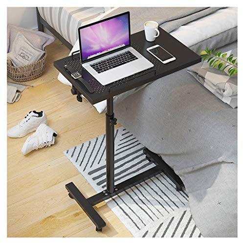 Mobiler Computertisch über dem Bett, Betttablett, Betttisch, fauler Nachttisch, Laptoptisch, Desktop, multifunktional und praktisch, Leichter und Flexibler Tisch mit Rollen über dem Bett