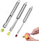 TUKEVA 3 Pcs Descorazonador De Manzanas Saca Corazon Manzana Acero Inoxidable Saca Corazon Manzana Herramienta para Quitar el corazón de la Fruta para Hogar y Cocina,Frutas y Verduras (Plata)