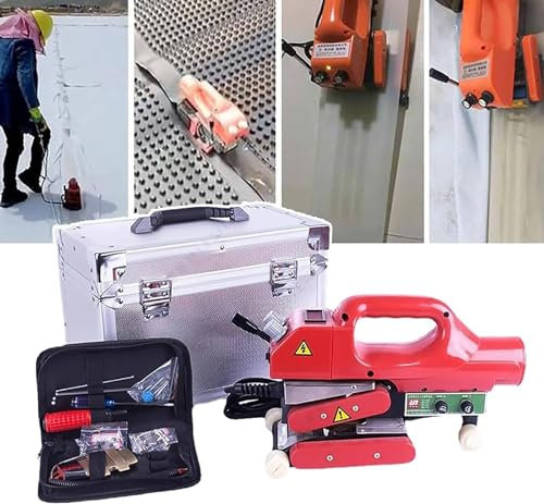 Saldatore a cuneo sovrapposto a membrana Geo per sigillare membrana spessa 0,2-2,0 mm, saldatrice per plastica a membrana geomembrana da 800 W Saldatore a cuneo caldo per membrana in plastica