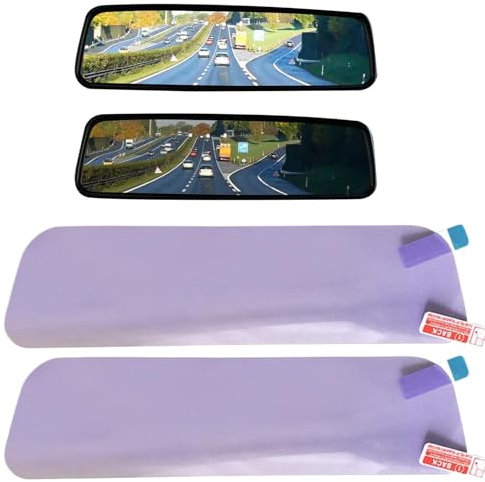 Pellicola Antiriflesso per Specchietto Retrovisore Auto - 2 Pezzi Adesivi Antiappannamento | Con Protezione