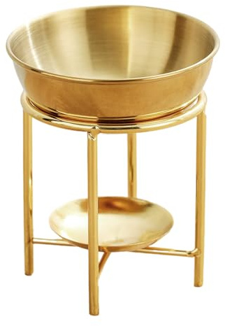 Bruciatori di olio essenziale del metallo con il grande supporto del tealight della ciotola degli acciai inossidabili per le fragranze domestiche e la decorazione