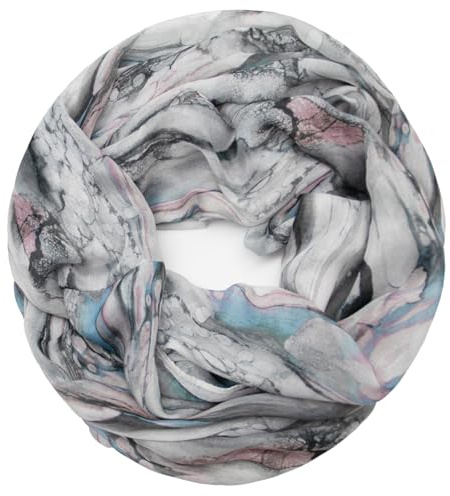 Gloop Loop Schlauchschal für Damen Schal Tuch seidig-luftig leicht mit buntem Muster Print