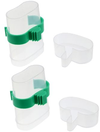 Kisangel 2 Stücke Papagei Wasser Dispenser Vogel Feeder Kunststoff Vogel Trinken Flasche
