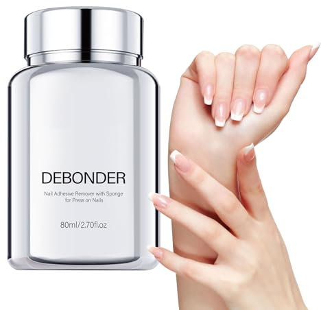 Solvente per smalto gel, soluzione di debonding per colla gel, dissolvente adesivo per gel di precisione, formula ad azione rapida per unghie di mani e piedi a casa, 80 ml