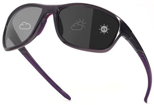 TJUTR Photochromatische Selbsttönend Fahrradbrille Sportbrille Sonnebrille Herren Damen Polarisierter Fahrrad Brille für Radfahren MTB und Laufen ! Sportsonnenbrille mit UV400 Schutz