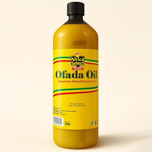 Africa Select Papa's Choice Ofada Oil 1 Litre | Ayamase - Bleached Palm Oil | Authentic Nigerian Cooking Oil