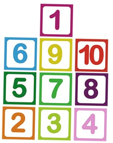 Zerodeko 10 hojas Pegatinas Autoadhesivas Antideslizantes con Números para Suelo Educativo para Resistentes al Agua Diseño para Habitaciones Infantiles y Guarderías Paquete