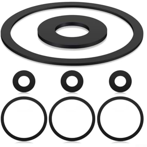 Set di 4 guarnizioni per mano tipo 75 - O-in silicone per guarnizione ad anello di ricambio con guarnizioni grandi da 10 cm e piccole da 4,9 cm di diametro, compatibili con pompe dell'acqua modello 75