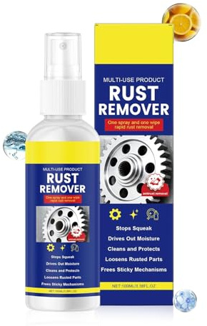 Limpiador de Óxido, Líquido Limpiador de 100 ml, Líquido Quitaóxidos para Metales, Para Inodoro Lavabo Bañera Baño Manchas Pintura Acero Hierro Aluminio Cromo Plata Automóvil Coche