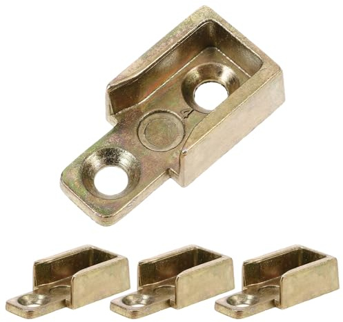 HAPINARY Herrajes para Ventanas Abatibles y Placa de Impacto Metálica, 4 Piezas, Accesorio de Cierre para Ventanas en Áreas Residenciales