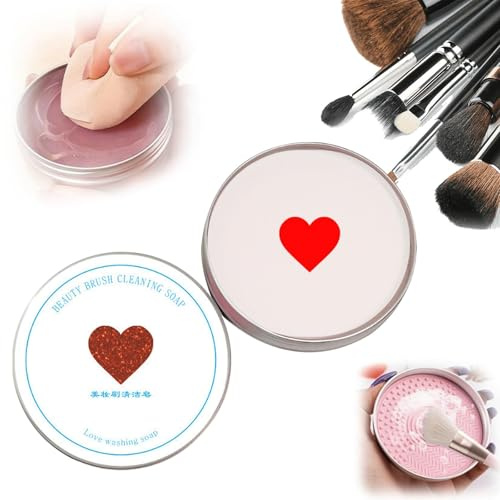 Limpiador de brochas de jabón, limpiador de brochas de maquillaje, brochas de maquillaje de silicona con jabón, cepillos de limpieza, limpiadores para la limpieza de esponjas de maquillaje, pinceles