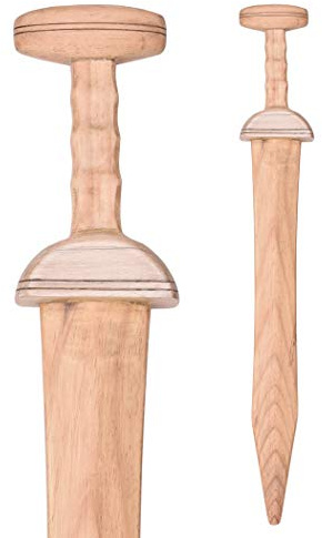 Trä gladius kortvikt 70 cm leksaksvikt av trä trä svvärd träsvår övningshända medelålders torkare ryttare