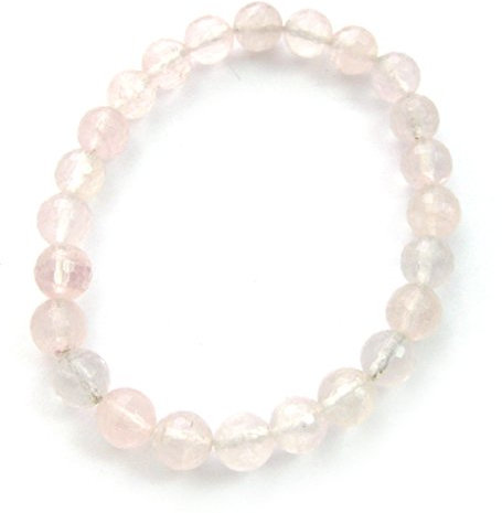 Amaryllis Kugel-Armband Rosenquarz facettiert 8 mm