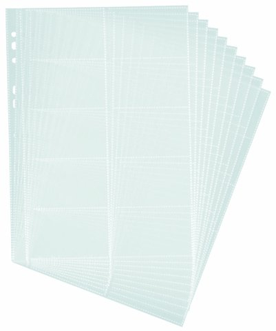 DURABLE Visitenkartenhülle VISIFIX®, Kunststoff, Universallochung, A4, farblos, für: 20 Visitenkarten (10 Stück), Sie erhalten 1 Set á 10 Stück