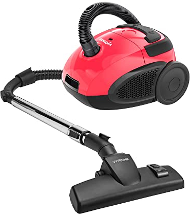 VYTRONIX RBC02 Bagged Cylinder Vacuum Cleaner, 800w High Power Motor, Compact and Lightweight Vacuum and Carpet Cleaner, High Filtration Dust Bag, Removes Dust, Dirt and Allergens